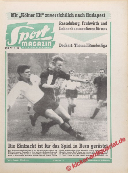 Sportmagazin Nr. 44A, 2.11.1959 bis 8.11.1959