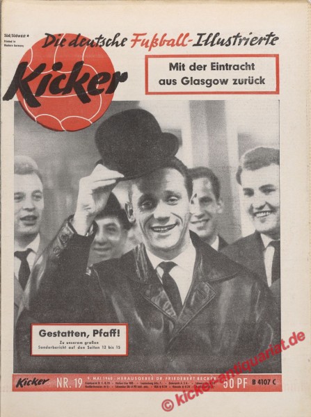 Kicker Nr. 19, 9.5.1960 bis 15.5.1960