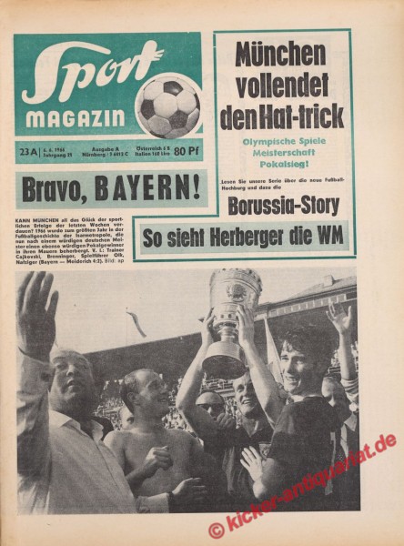 Sportmagazin Nr. 23A, 6.6.1966 bis 12.6.1966