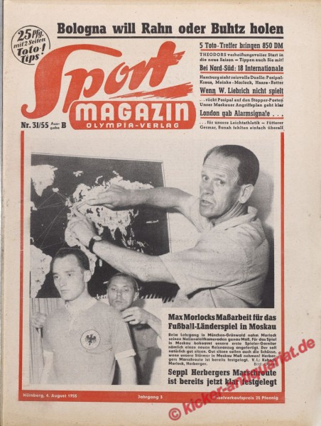 Sportmagazin Nr. 31B, 4.8.1955 bis 10.8.1955