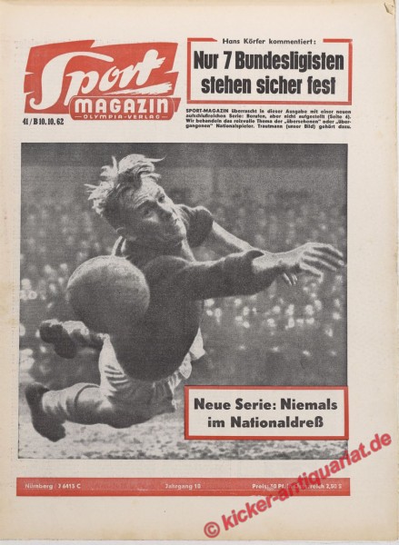 Sportmagazin Nr. 41B, 10.10.1962 bis 16.10.1962