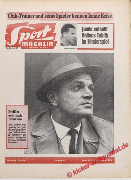 Sportmagazin Nr. 14B, 4.4.1962 bis 10.4.1962
