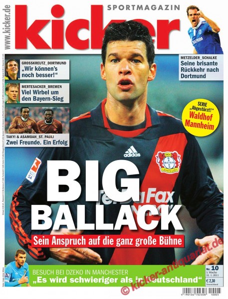 Kicker Sportmagazin Nr. 10, 31.1.2011 bis 6.2.2011