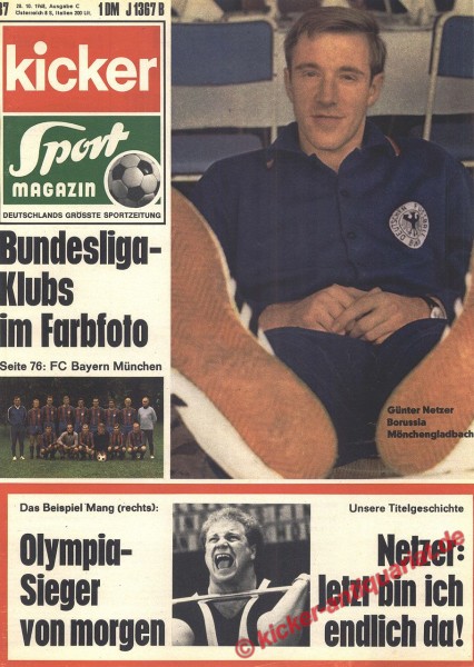 Titelbild und Titelgeschichte: Günter Netzer (Borussia Mönchengladbach)
