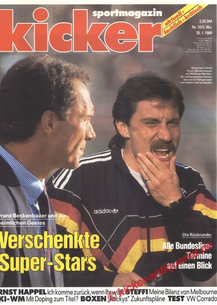 Kicker Sportmagazin Nr. 10, 30.1.1989 bis 5.2.1989