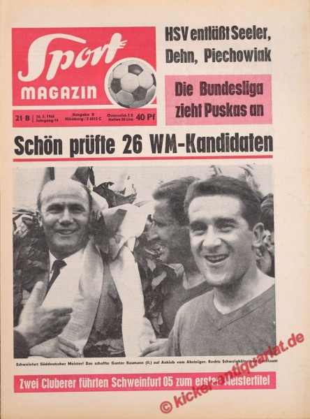 Sportmagazin Nr. 21B, 26.5.1966 bis 1.6.1966