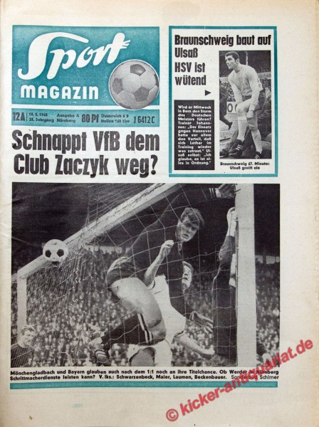 Sportmagazin Nr. 12A, 18.3.1968 bis 24.3.1968