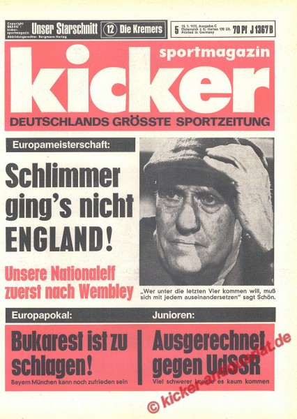 Kicker Sportmagazin Nr. 5, 13.1.1972 bis 19.1.1972