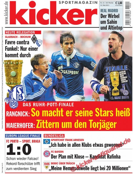 Kicker Sportmagazin Nr. 41, 19.5.2011 bis 25.5.2011