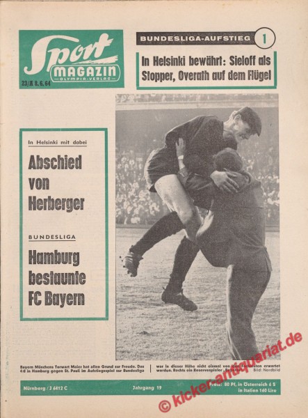 Sportmagazin Nr. 23A, 8.6.1964 bis 14.6.1964