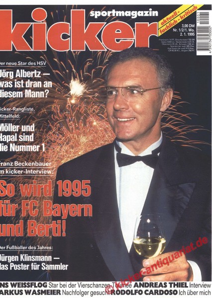 Kicker Sportmagazin Nr. 1, 2.1.1995 bis 8.1.1995