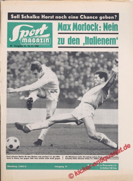 Sportmagazin Nr. 46A, 16.11.1964 bis 22.11.1964