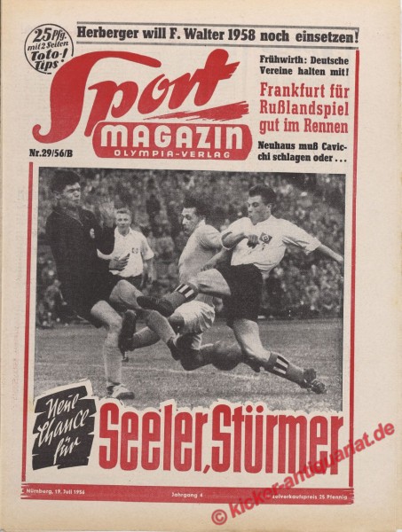 Sportmagazin Nr. 29B, 19.7.1956 bis 25.7.1956