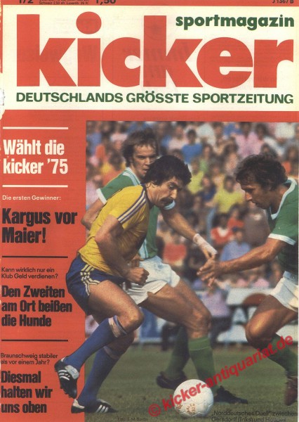 Kicker Sportmagazin Nr. 1, 5.1.1976 bis 11.1.1976
