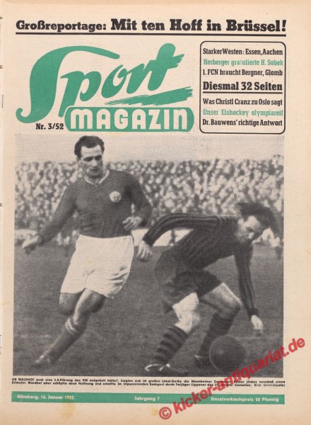 Sportmagazin Nr. 3A, 16.1.1952 bis 22.1.1952