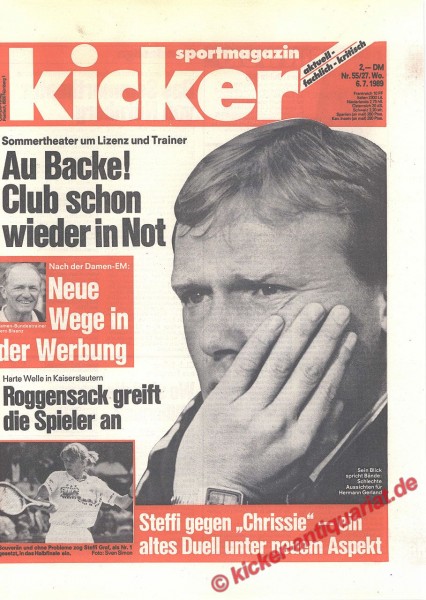 Kicker Schlagzeile: Sommertheater um Lizenz und Trainer. Au Backe! Club schon wieder in Not.