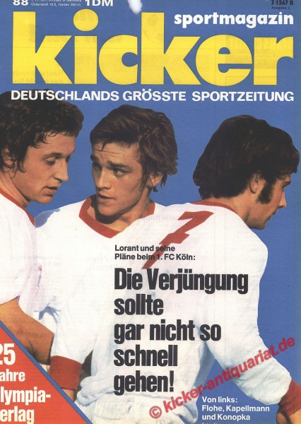 Kicker Sportmagazin Nr. 88, 1.11.1971 bis 7.11.1971