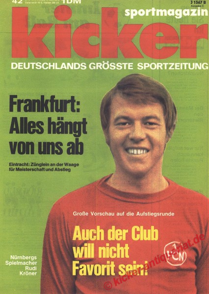 Kicker Sportmagazin Nr. 42, 24.5.1971 bis 30.5.1971