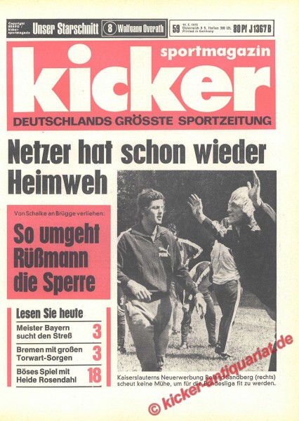 Kicker Sportmagazin Nr. 59, 19.7.1973 bis 25.7.1973