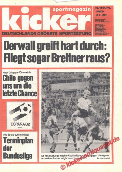 Foto: Weltmeisterschaft Spanien 1982: Rummenigge