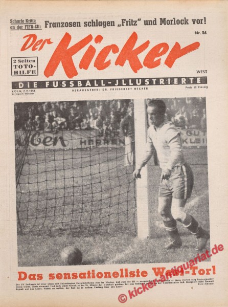 Kicker Nr. 36W, 7.9.1953 bis 13.9.1953