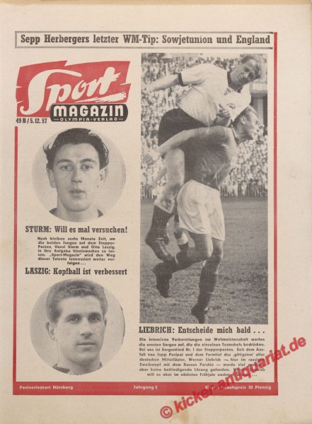 Sportmagazin Nr. 49B, 5.12.1957 bis 11.12.1957
