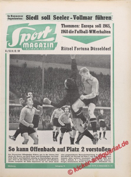 Sportmagazin Nr. 50A, 14.12.1959 bis 20.12.1959