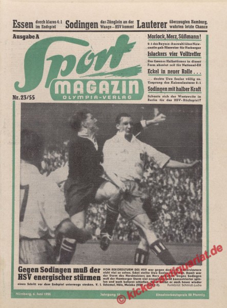 Sportmagazin Nr. 23A, 6.6.1955 bis 12.6.1955