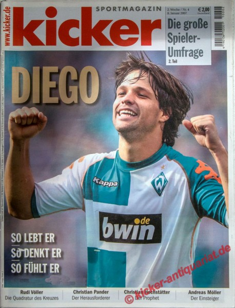 Kicker Sportmagazin Nr. 4, 8.1.2007 bis 14.1.2007