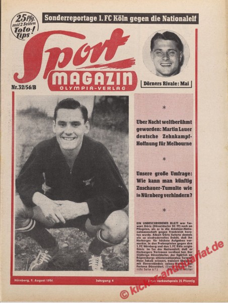 Sportmagazin Nr. 32B, 9.8.1956 bis 15.8.1956