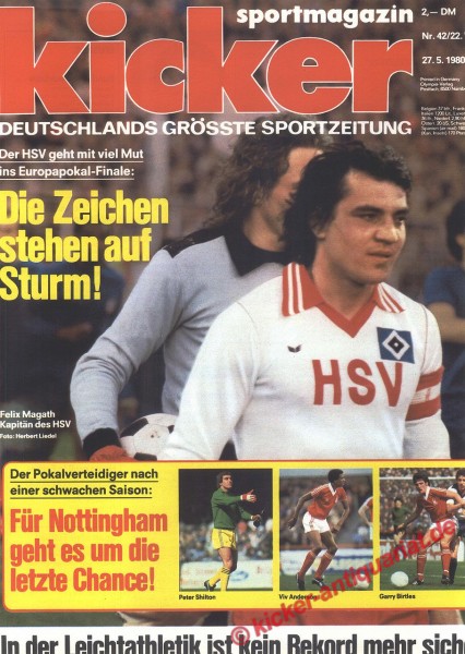 Felix Magath: Die Zeichen stehen auf Sturm. Europapokal Finale 1980