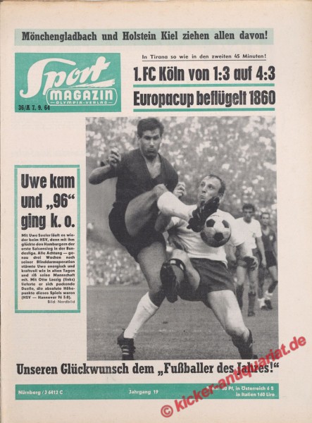 Sportmagazin Nr. 36A, 7.9.1964 bis 13.9.1964