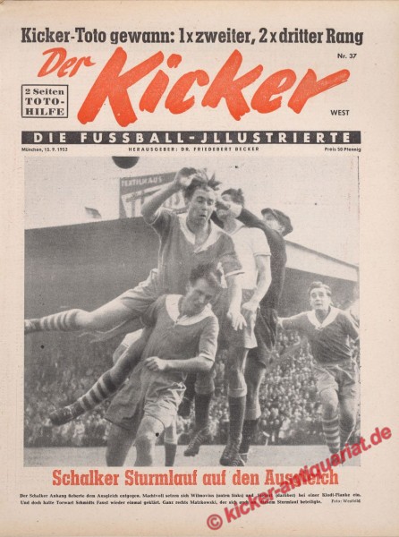 Kicker Nr. 37W, 15.9.1952 bis 21.9.1952