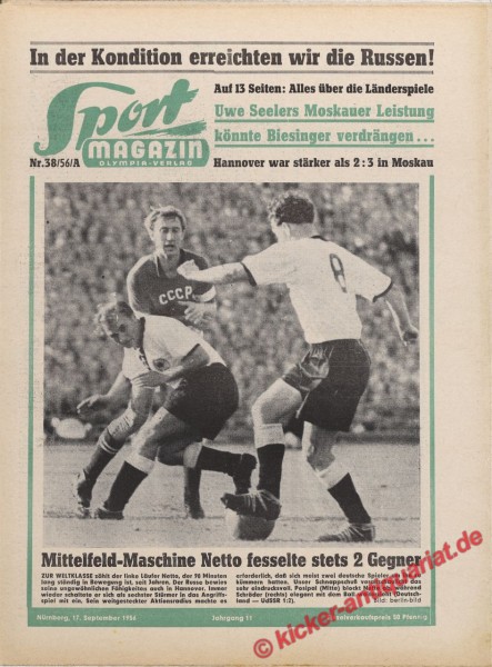 Sportmagazin Nr. 38A, 17.9.1956 bis 23.9.1956