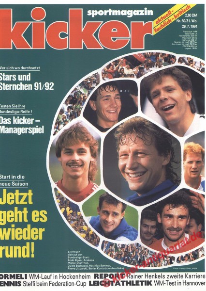 Kicker Sportmagazin Nr. 60, 29.7.1991 bis 4.8.1991