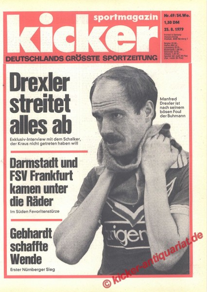 Kicker Sportmagazin Nr. 69, 23.8.1979 bis 29.8.1979