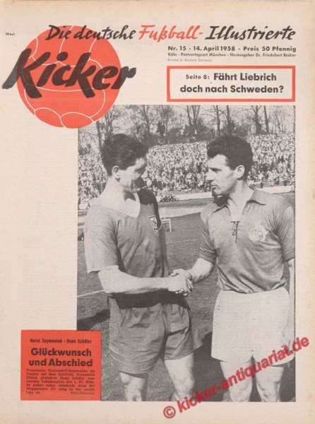 Kicker Nr. 15W, 14.4.1958 bis 20.4.1958