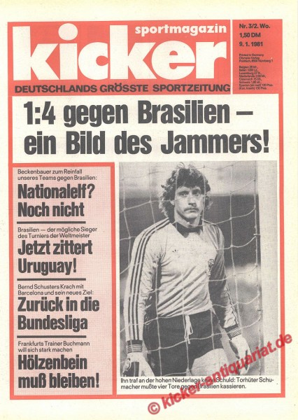 Kicker Sportmagazin Nr. 3, 9.1.1981 bis 15.1.1981