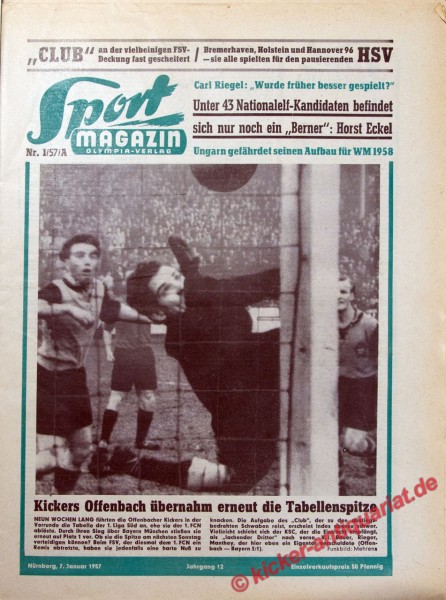 Sportmagazin Nr. 1A, 7.1.1957 bis 13.1.1957
