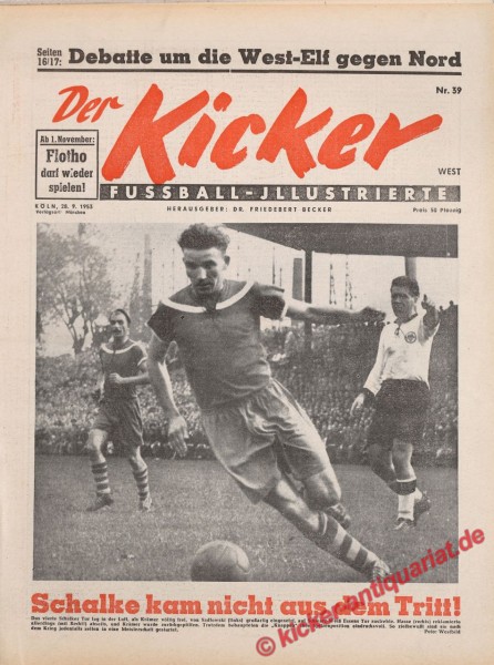 Kicker Nr. 39W, 28.9.1953 bis 4.10.1953