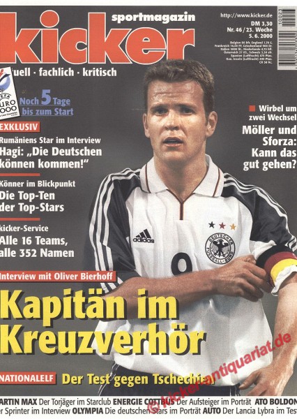 Kicker Sportmagazin Nr. 46, 5.6.2000 bis 11.6.2000