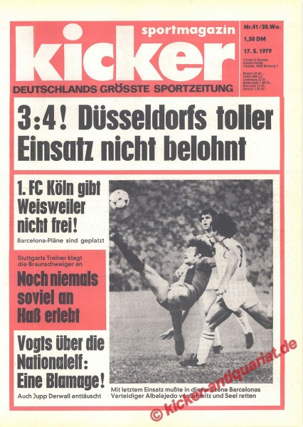 Kicker Sportmagazin Nr. 41, 17.5.1979 bis 23.5.1979