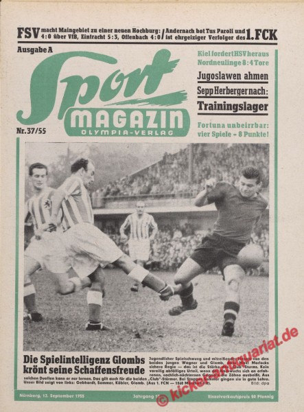 Sportmagazin Nr. 37A, 12.9.1955 bis 18.9.1955