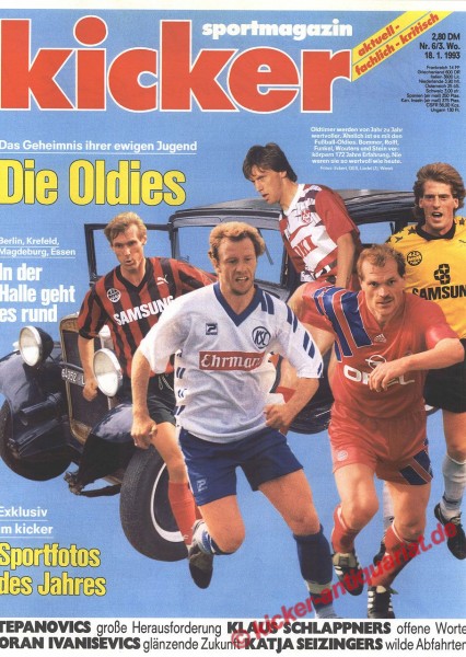 Kicker Sportmagazin Nr. 6, 18.1.1993 bis 24.1.1993