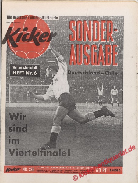 Kicker Nr. 23B, 7.6.1962 bis 13.6.1962