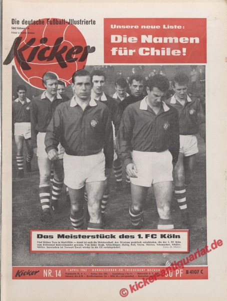 Kicker Nr. 14, 2.4.1962 bis 8.4.1962