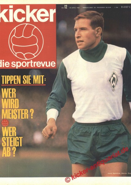 Kicker Sportrevue Nr. 12, 22.3.1965 bis 28.3.1965