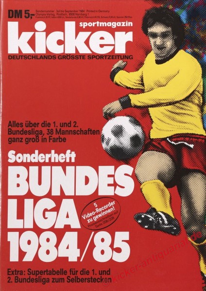 Kicker Sonderheft BL 1984/85