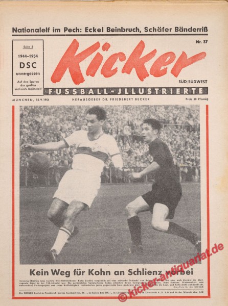 Kicker Nr. 37SW, 13.9.1954 bis 19.9.1954