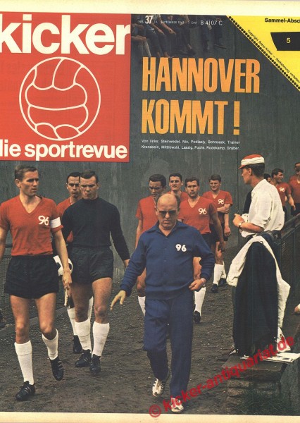Kicker Sportrevue Nr. 37, 13.9.1965 bis 19.9.1965